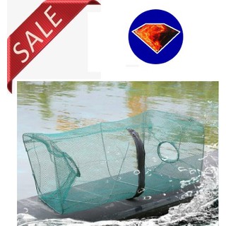 แหจับปลา ตาข่ายดักปลา ที่ดักกุ้ง Zipper Fishing Trap : AC PRODUCT