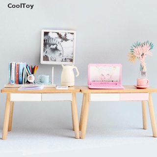 &lt; Cooltoy &gt; โต๊ะคอมพิวเตอร์จิ๋ว สไตล์นอร์ดิก สําหรับตกแต่งบ้านตุ๊กตา 1/12