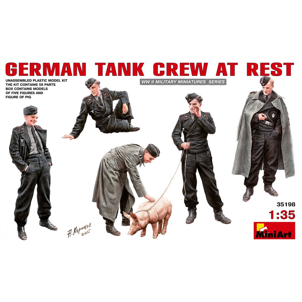 โมเดลประกอบ-miniart-1-35-mi35198-german-tank-crew-at-rest