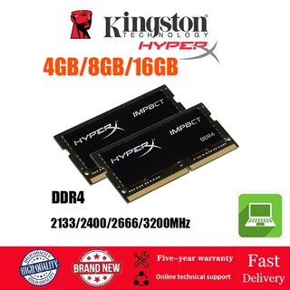 【พร้อมส่ง】Kingston Hyperx แรมหน่วยความจําโน้ตบุ๊ก 4GB 8GB 16GB DDR4 SODIMM 2133 2400 2666 3200MHz 260Pin 1.2V RAM PC4-17000 19200 12800 21300 25600 สําหรับแล็ปท็อป