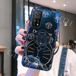 Ready เคสโทรศัพท์ For Xiaomi Mi 10T / Xiaomi 10T Pro 5G 2020 New Casing Cute Doraemon Softcase With Stand Holder Case Blu-ray Shiny Cartoon Couple IMD Phone Cover เคส For Xiaomi10T Mi10T 10TPro