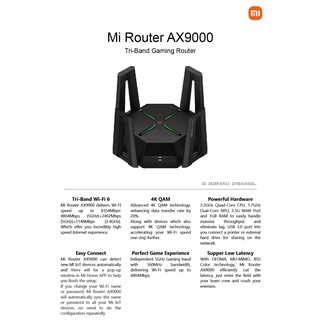 ภาพหน้าปกสินค้าXiaomi Mi Router AX9000 EU เร้าเตอร์ Wi-Fi 6 ของแท้ประกันศูนย์ไทย 1 ปี ที่เกี่ยวข้อง