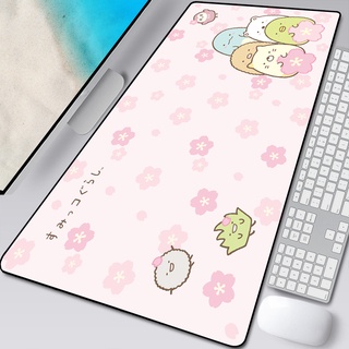 Kawaii แผ่นรองเมาส์ ลายการ์ตูนอนิเมะ Sumikko Gurashi สีชมพู อุปกรณ์เสริม สําหรับเล่นเกม