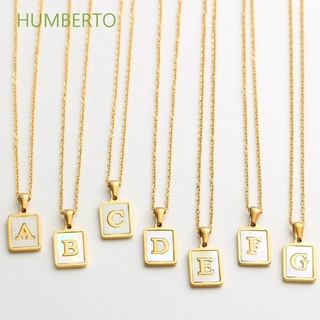 Humberto สร้อยคอโซ่สเตนเลส จี้ตัวอักษร แนวสตรีท เรียบง่าย สร้างสรรค์ เครื่องประดับ สําหรับผู้ชาย และผู้หญิง
