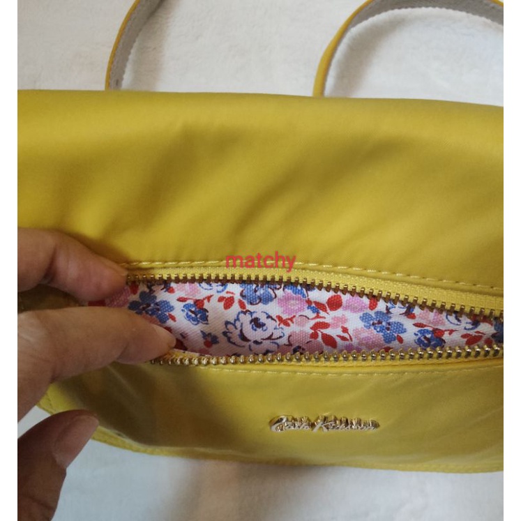 premium-brand-cath-kidston-กระเป๋าสะพายมือสอง-รุ่น-bennett-yellow-crossbody-bag-ของแท้-100-ซื้อจาก-shop