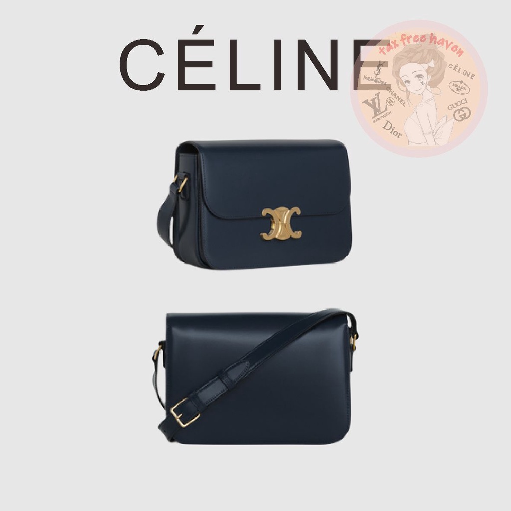 shopee-ลดกระหน่ำ-ของแท้-100-celine-brand-new-triomphe-medium-shiny-cow-leather-handbag