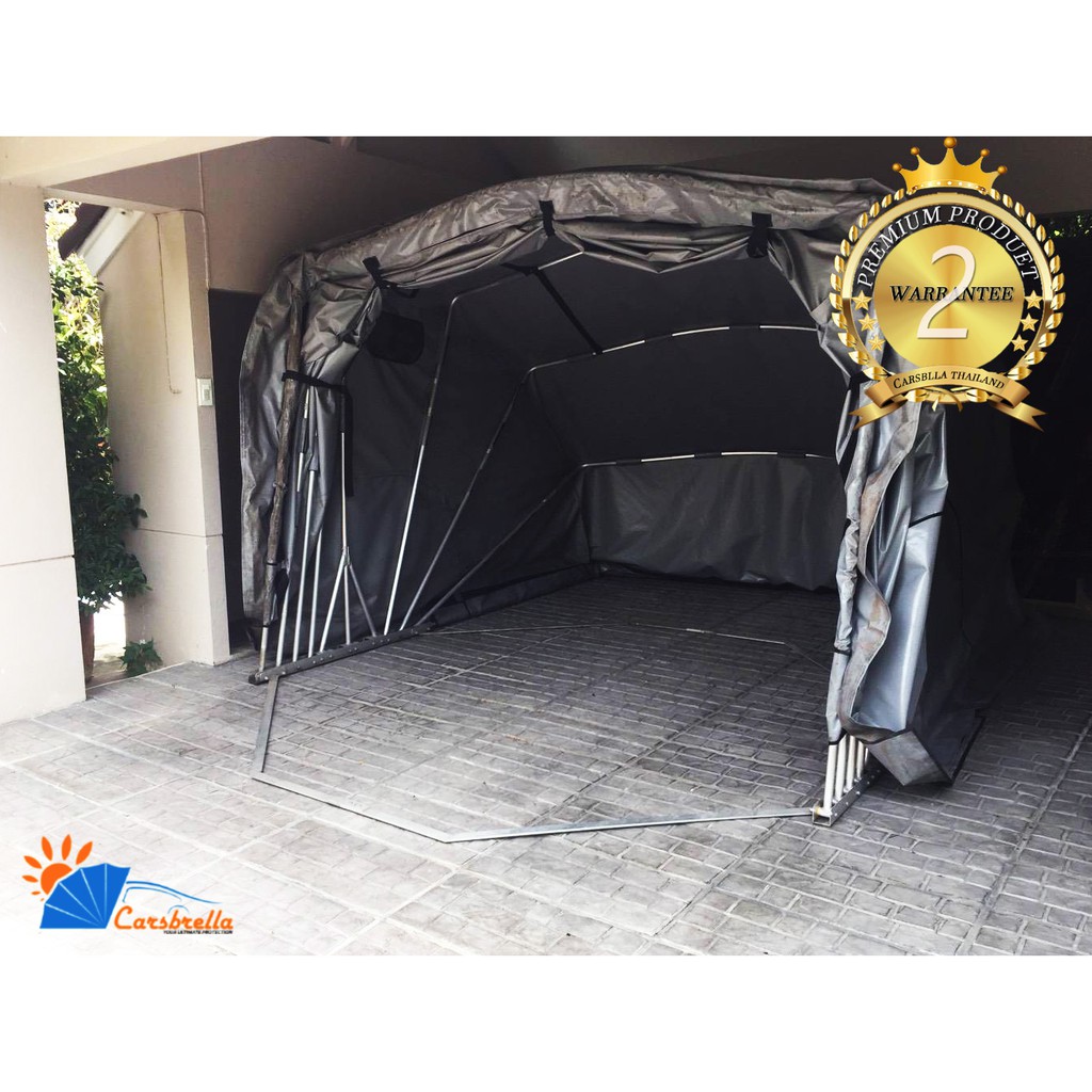 โรงจอดรถสำเร็จรูป-เต็นท์จอดรถพับได้-carsbrella-รุ่น-easy-สำหรับรถยนต์ที่มีขนาดเล็ก