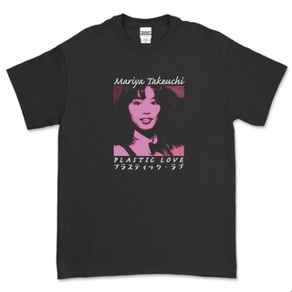 คอลูกเรือเสื้อยืดคอกลมเสื้อยืด พิมพ์ลาย Mariya TAKEUCHI - PLASTIC LOVE ~ Musicผ้าฝ้ายแท้