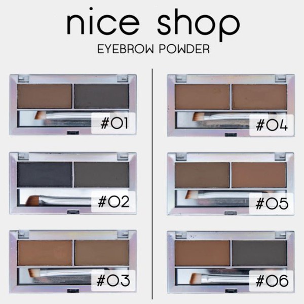 ภาพสินค้าคิ้วฝุ่น Nice Shop Eyebrow Powder 2 Shades Brush เขียนคิ้ว ฝุ่น จากร้าน ..bellshop.. บน Shopee ภาพที่ 1