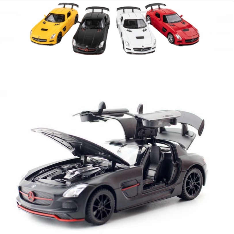 1-32-mercedes-benz-sls-amg-โมเดลรถยนต์-โลหะผสม-มีเสียง-และไฟ-ของเล่นสําหรับเด็ก