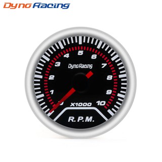 Dynoracing 2 นิ้ว 52mm เครื่องวัดวามเร็ว 0-10000 RPM เกจวัดไฟ Led รถยนต์มาตรวัดแสง