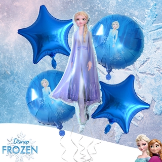 ลูกโป่งฟอยล์อะลูมิเนียม Frozen Anna Elsa 5ชิ้น/ชุดสําหรับตกแต่งปาร์ตี้