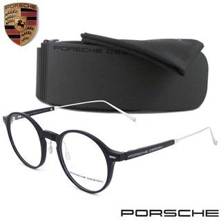 PORSCHE DESIGN แว่นตา รุ่น 9308 C-1-1 สีดำตัดเงิน กรอบแว่น สำหรับตัดเลนส์ วัสดุ TR-90 เบามาก ยืดหยุ่นได้สูง ขาข้อต่อ