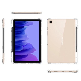 Samsung Galaxy Tab S6 Lite P613 P619 2022 A8 10.5 A7 10.4 A7 Lite A 8.0 S6 S7 S8 พร้อมช่องใส่ดินสอ บาง นิ่ม ใส ด้านหลัง TPU เคสกันกระแทก
