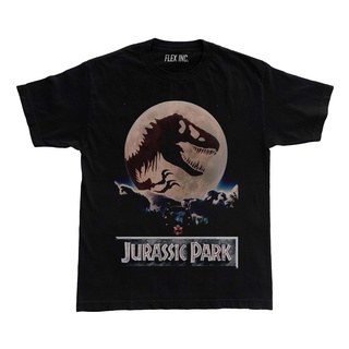 เสื้อยืด พิมพ์ลายโปสเตอร์ภาพยนตร์ Jurassic Park สไตล์วินเทจ โอเวอร์ไซซ์S-5XL