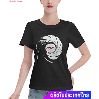 Scarlet Store เสื้อยืดเจมส์บอนด์เสื้อยืดผู้ชาย James Bond 007 T-Shirt Novelty Cotton Summer T-Shirts For Female James Bo