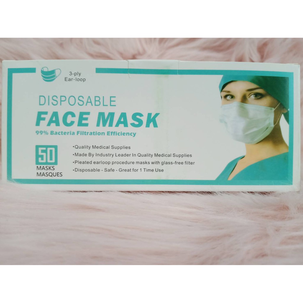 แมส-หน้ากากอนามัย-face-mask-99-bacteria-filtration-efficiency-disposable-แบบหนา-3-ply-ear-loop-ผ่านมาตรฐาน-ปลอดภัย