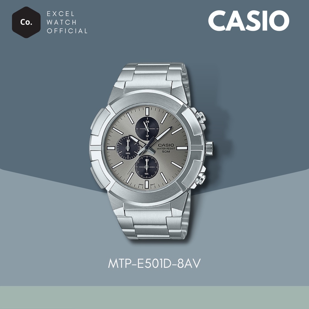นาฬิกาข้อมือ-casio-ผู้ชาย-รุ่น-mtp-e500d-mtp-e501d-analog-สายสเตนเลสสตีล-ทนทาน-ประกัน-1-ปี