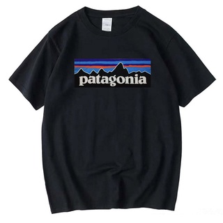 เสื้อยืดผ้าฝ้ายพิมพ์ลาย เสื้อยืดแขนสั้น คอกลม พิมพ์ลาย Patagonia ใช้งานกลางแจ้ง สําหรับผู้ชาย