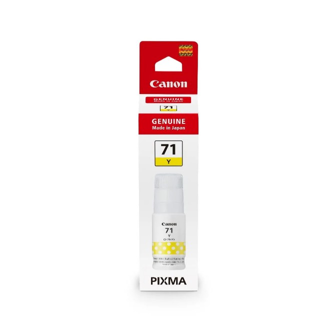 canon-gi-71y-น้ำหมึกพิมพ์แบบขวด-สีเหลือง-ของแท้-yellow-canon-pixma-g1020-canon-pixma-g2020-canon-pixma-g3020-3060