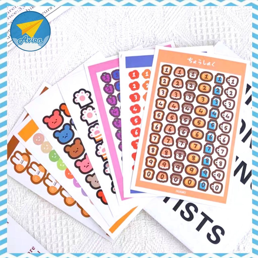 avionshop-สติ๊กเกอร์ตกแต่ง-สติ๊กเกอร์วงกลม-round-sticker-สี-earthtone-สติ๊กเกอร์สี