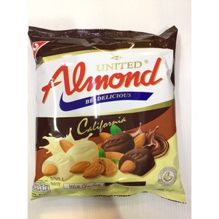 ภาพขนาดย่อของภาพหน้าปกสินค้าช็อกโกแลตUnited​ Almond​ ช็อกโกแลตผสมอัลมอนด์​ จากร้าน atikapavongram บน Shopee ภาพที่ 5