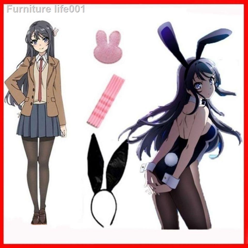 sakurajima-mai-sister-bunny-girl-คอสเพลย์เครื่องประดับผมสีชมพูหูกระต่าย-mai-mai-sister-bunny-hair-accessories