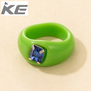 Japanese and Korean simple temperament diamond resin ring female index finger ring for girls f