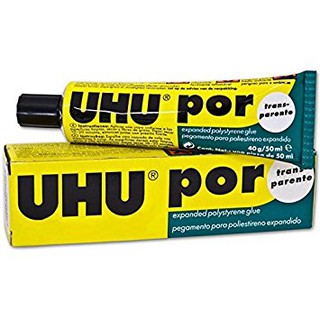 กาวยาง UHU POR กาวติดโฟม กาว POR FOLDING BOX 40 G 50 ML Quick-setting special adhesive for polystyrene