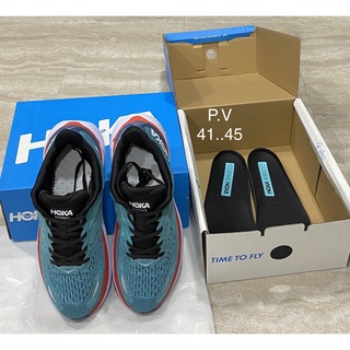 Hoka รองเท้าผ้าใบผูกเชือกพร้อมกล่อง