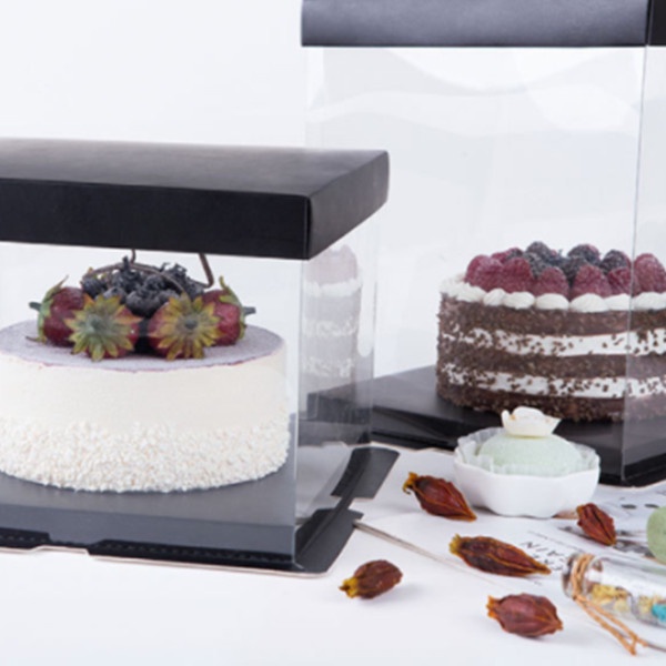ภาพสินค้า(AK)กล่องเค้ก กล่องเค้กใสทรงเหลี่ยม กล่องเค้กใสทรงสูง กล่องใส่เค้ก กล่องเค้กปอนด์ สีทอง สีเงิน สีดำ สีขาว 1 ใบ จากร้าน sriphattha บน Shopee ภาพที่ 5