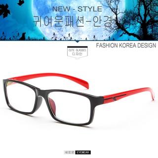 Fashion แว่นตากรองแสงสีฟ้า รุ่น 2318 C-4 สีดำขาแดง ถนอมสายตา (กรองแสงคอม กรองแสงมือถือ) New Optical filter