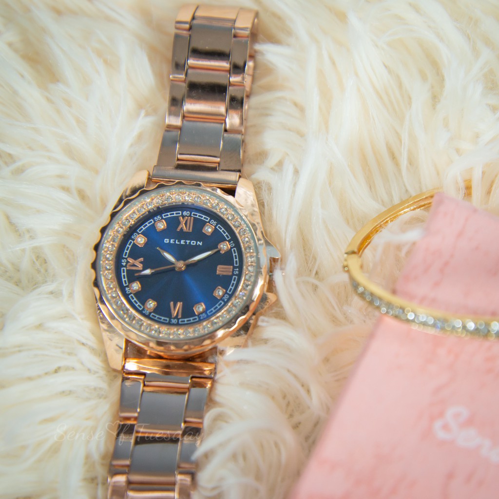 นาฬิกาผู้หญิง-มาพร้อมกำไล-และกล่องสุดน่ารัก-รุ่น-101sl-ซื้อใส่เองหรือเป็นของขวัญก็ได้