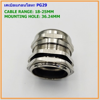 METAL CABLE GLAND เคเบิลแกลนโลหะ SIZE: TPG-29 MOUNTING HOLE: 36.24MM CABLE RANGE:18-25MM IP68