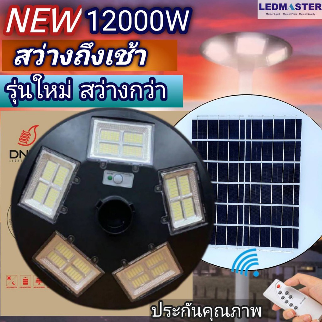 ภาพหน้าปกสินค้าNEW 12000W โคมไฟถนนโซล่าเซลล์ UFO Solar Light ไฟถนนโซล่าเซลล์ โคมไฟจานบิน พลังงานแสงอาทิตย์ ไฟโซล่าเซล UFO