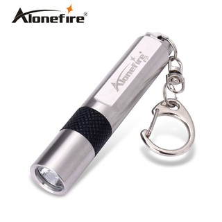 Alonefire S107 พวงกุญแจไฟฉาย LED 3 โหมด สเตนเลส ขนาดเล็ก กันน้ํา