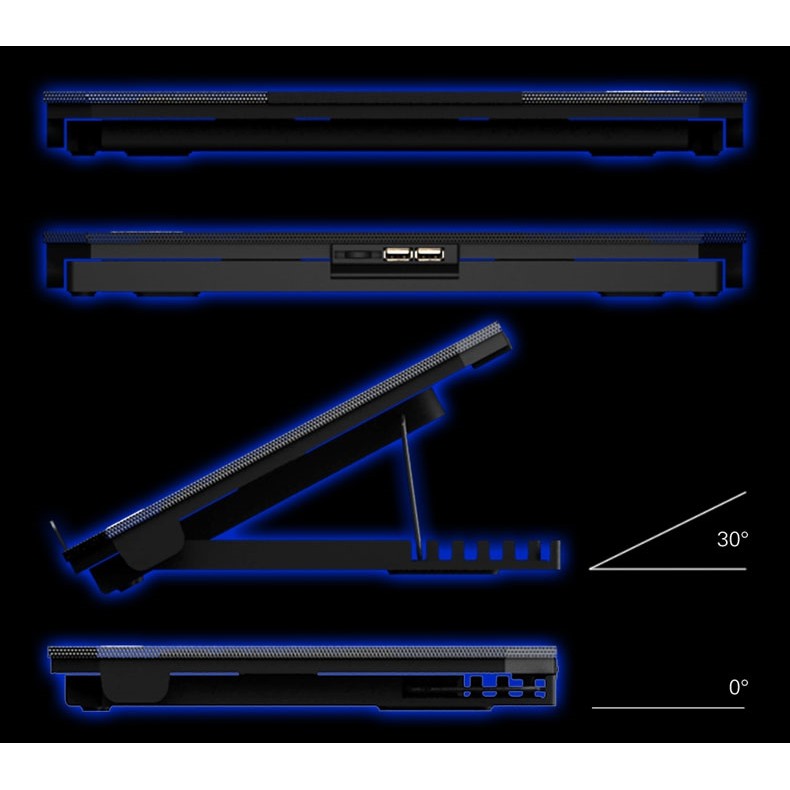 ภาพหน้าปกสินค้าพัดลมโน๊ตบุ๊ค พัดลมรองโน๊ตบุ๊ค Cooling notebook จากร้าน ai.center บน Shopee