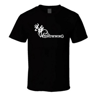 T-shirt  ขายดี เสื้อยืดลําลอง แขนสั้น พิมพ์ลายโลโก้ Browning สําหรับผู้ชายS-5XL