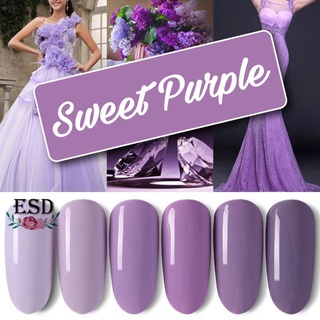 สีทาเล็บเจล Milan สีม่วงหวาน  Sweet Purple Colors Series Nail Gel Polish  ขนาด 15 ml.