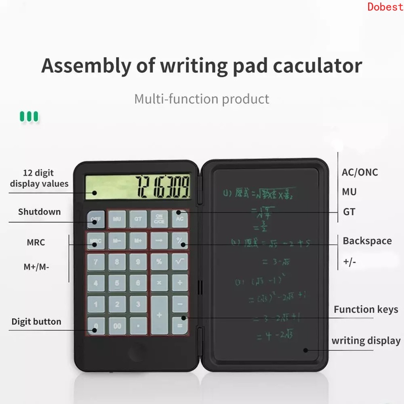 เครื่องคิดเลข-แบบพกพา-พร้อมปากกาสไตลัส-2-in-1-writing-board-calculator-เครื่องคิดเลขกระดานเขียน-mini-size