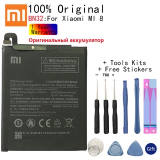 BN32 Xiao Mi 100%Original Replacement Battery For Xiaomi MI 8 Authentic Phone Battery High Quality 3300mAh Free Tools