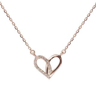 A.CEMI Love Peace Necklace In Pink Gold สร้อยคอเงินแท้ ของขวัญ