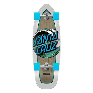 Santa Cruz X Carver Wave Dot Cut Back Surf Skat 9.75