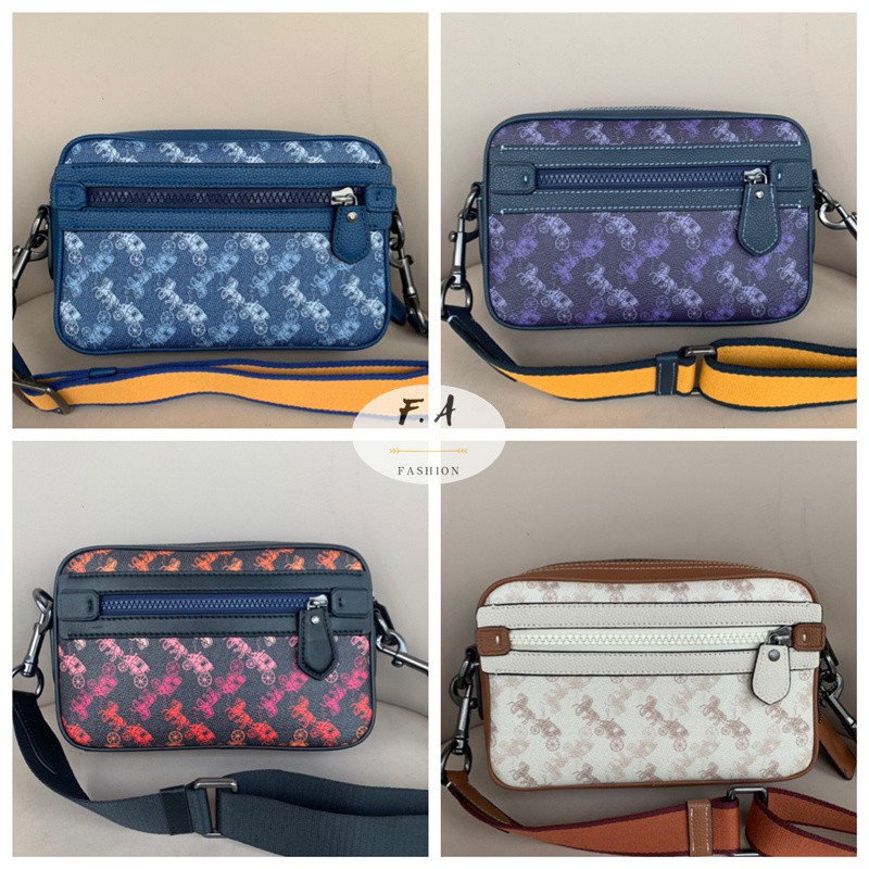 f-a-ของแท้-100-coach-89084-ขายด่วนกระเป๋าผู้ชายสไตล์ใหม่-สไตล์-unisex-กระเป๋ากล้อง-กระเป๋าสะพายข้าง-พิมพ์แคร่