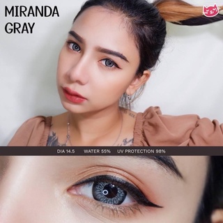 Miranda gray รุ่นตัดขอบตาโต สีเทา คมแบ๊ว