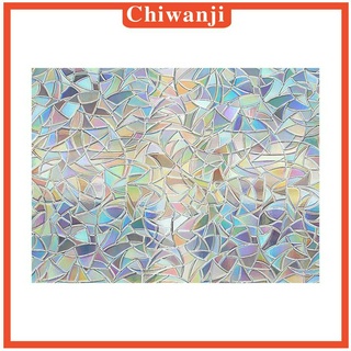 ( Chiwanji ) ฟิล์มสติ๊กเกอร์ลาย 3 D สีรุ้งสําหรับติดกระจกหน้าต่าง
