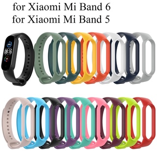 สต็อกพร้อม Xiaomi Mi Band 6 5 3 4 สายซิลิโคนหลากสีสายสำรอง สายรัดข้อมือ Miband 6 Miband 5 สายรัดข้อมือ Xiaomi Smartwatch