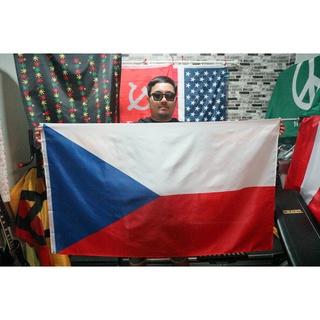 &lt;ส่งฟรี!!&gt; ธงชาติ สาธารณรัฐ เช็ก Czech Flag 4 Size พร้อมส่งร้านคนไทย