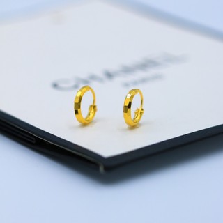 ต่างหูหาวงทอง รุ่นมาเลย์ตัดกระจก 9mm 👑รุ่นV3 1คู่ CN Jewelry earings ตุ้มหู ต่างหูแฟชั่น ต่างหูเกาหลี ต่างหูทอง