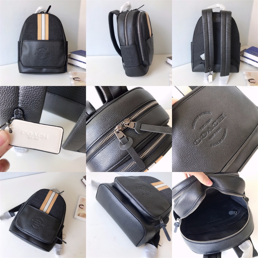 coach-c5389-กระเป๋าเป้สะพายหลัง-thompson-ในลายเซ็น-jacquard-พร้อม-varsity-stripe-women-men-backpack